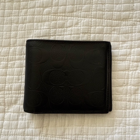 Men’s Coach Wallet billfold genuine leather black - Picture 14 of 14